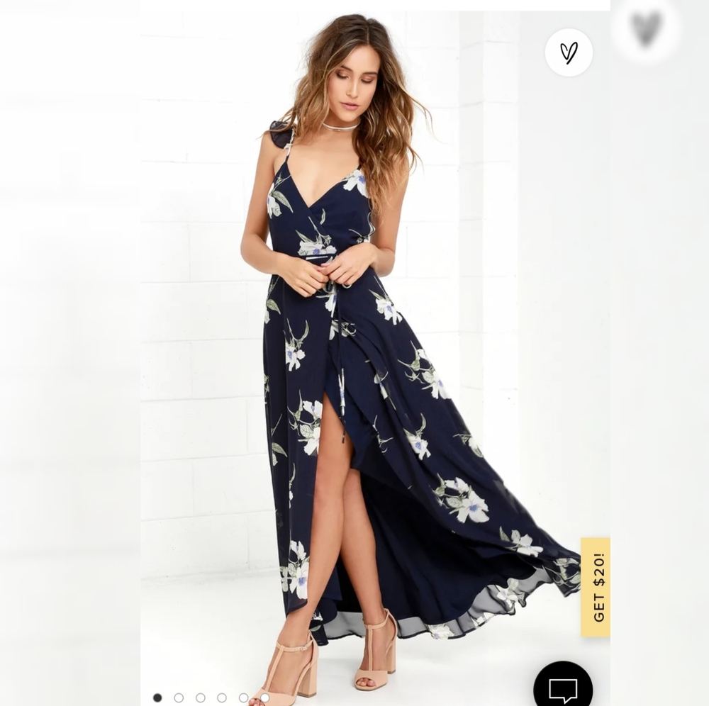 Lulu's All Mine High Low Wrap Dress